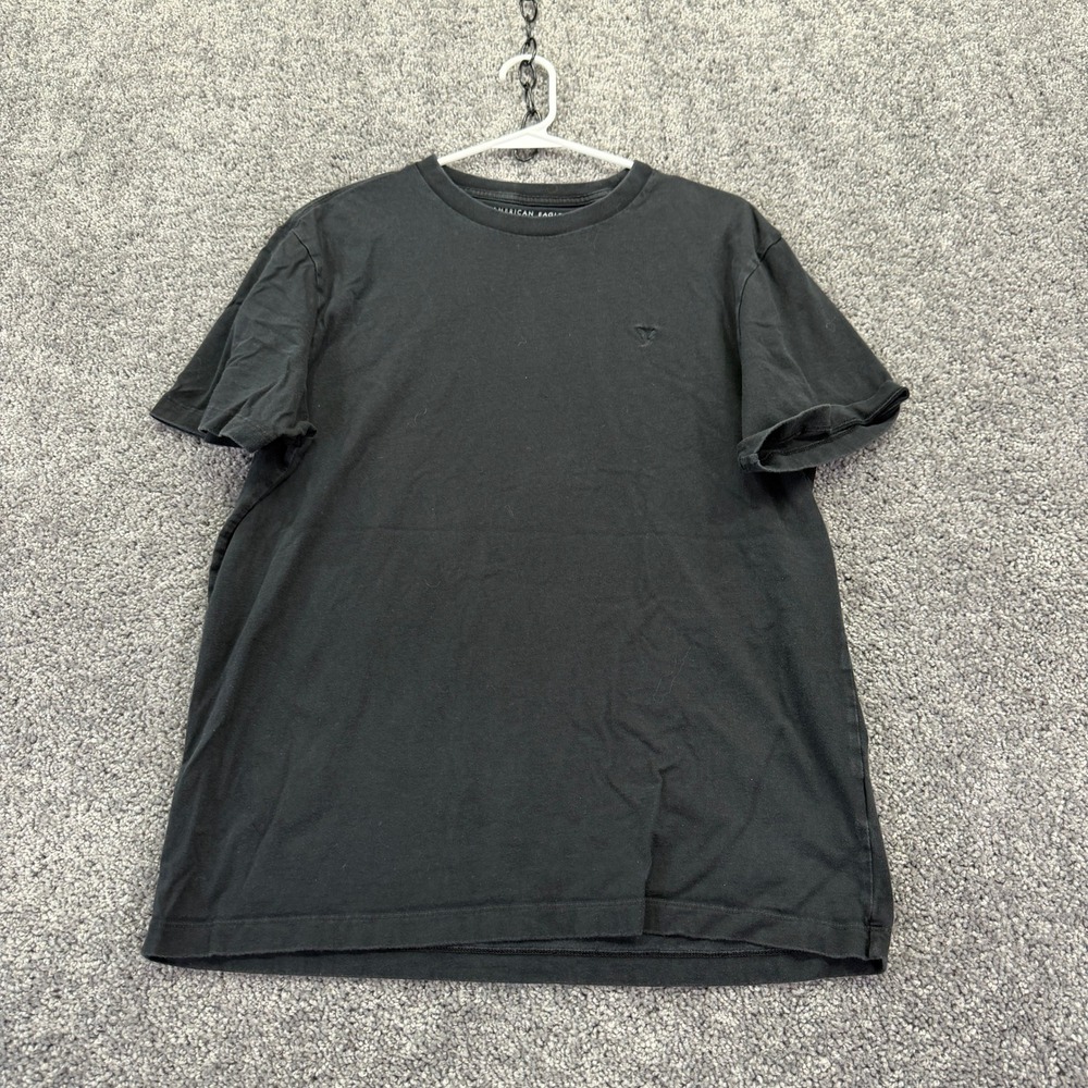 American Eagle T Shirt Mens M Black Super Soft Standard Fit
